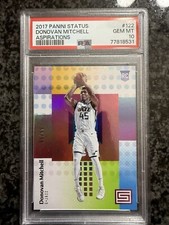 2017-18 Status Donovan Mitchell Aspirations Rookie RC #/55 SP PSA 10 Gem Mint