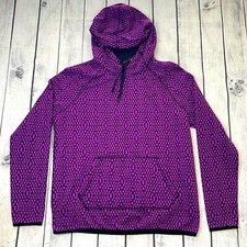 Nike Therma-Fit Women's Medium Sweatshirt Hoodie Pullover Stretch Purple Black