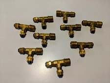 171P-4-4 PARKER  BRASS COMPRESSION POLY-TITE FITTING 1/4" X 1/4" (9 EACH)