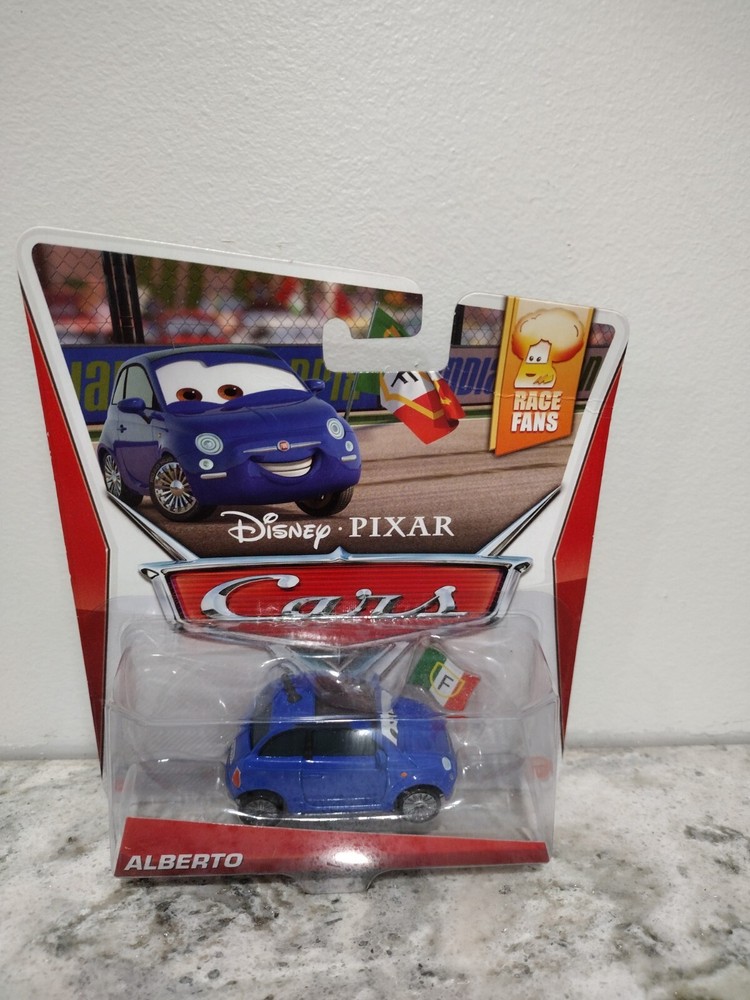 NIP Disney Pixar Cars 2 Alberto  Fiat - Race Fans collection #9 of 9 by Mattel