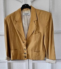 Rosner Jacke kurzes Designer Jäckchen Langarm gefüttert Leinen/Viskose Gr. S