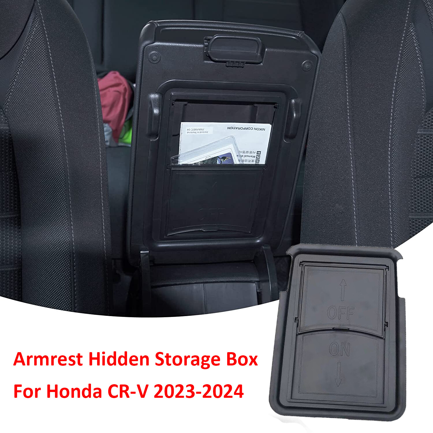 For Honda CRV 232024 Front Center Console Hidden Armrest Hidden