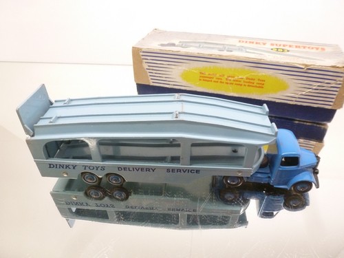 DINKY TOYS 982 BEDFORD PULLMORE CAR TRANSPORTER + RAMP - L24.5cm - GOOD IN BOX - Imagen 13 de 18