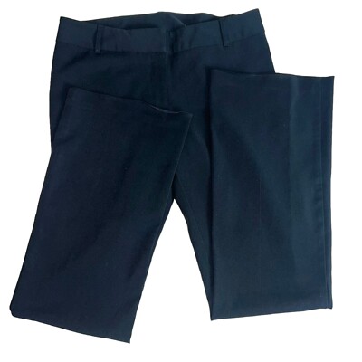My Michell womens 7 8 black zipper hook inside lock button dress work pants