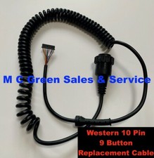 Western Snow Plow 96454 10 Pin Round 9 Button Controller Repair Cable Cord Mvp Western Snow Plow 96454 10 Pin Round 9 Button Controller Repair Cable Cord Mvp