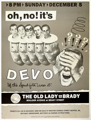 アート・デザイン・音楽 jahrbuch der werbung 19 1982 1982 DEVO CONCERT POSTER WALL ART PRINT SIZE 10X14IN TULSA