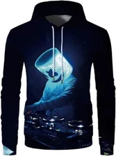 Marshmello Smile Face 3D Print Unisex Teen Polyester Tight Hoodie ( XS )