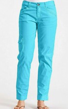 Fresh Produce XL NWT Safari Broadcloth Ankle Cargo Pants Bluefin Turquoise New