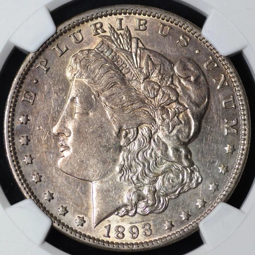 1893 Morgan Dollar AU-53 NGC Free Ship