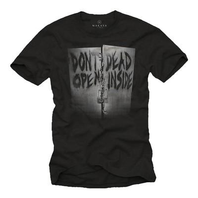 Walking Zombie Herren T-Shirt mit DONT OPEN DEAD INSIDE - Männer Nerd Fan Shirt