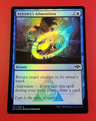1x Arrester's Admonition | FOIL | Ravnica Allegiance | MTG Magic Cards |  eBay