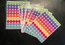 4000pcs Colored Dot Stickers,3/4" Sticker Dots Assorted Colors, Round CodedLabel
