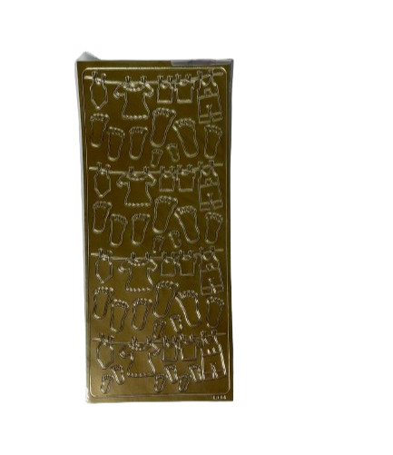 2-Set Kerzen Aufkleber, viele Motive basteln gestalten Scarpbook, Silber Gold