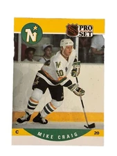 Brand New: Vintage 1990 PRO SET Mike Craig Minnesota North Stars Rookie Card