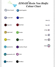 EIMASS® Resin Flat Back Crystals, Non Hotfix Rhinestone, Foiled Diamante, 8775