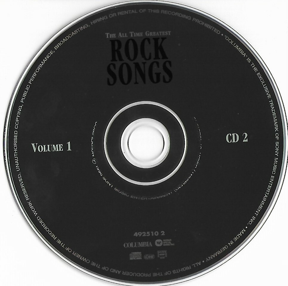 The All Time Greatest Rock Songs, Vol. 1 (CD, 1998, 2 Discs, Columbia) for  sale online | eBay