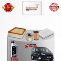 Set Service 4 Filter Und ÖL Ford Tourneo Kurier 1.6 Tdci 70KW 95CV 2014->