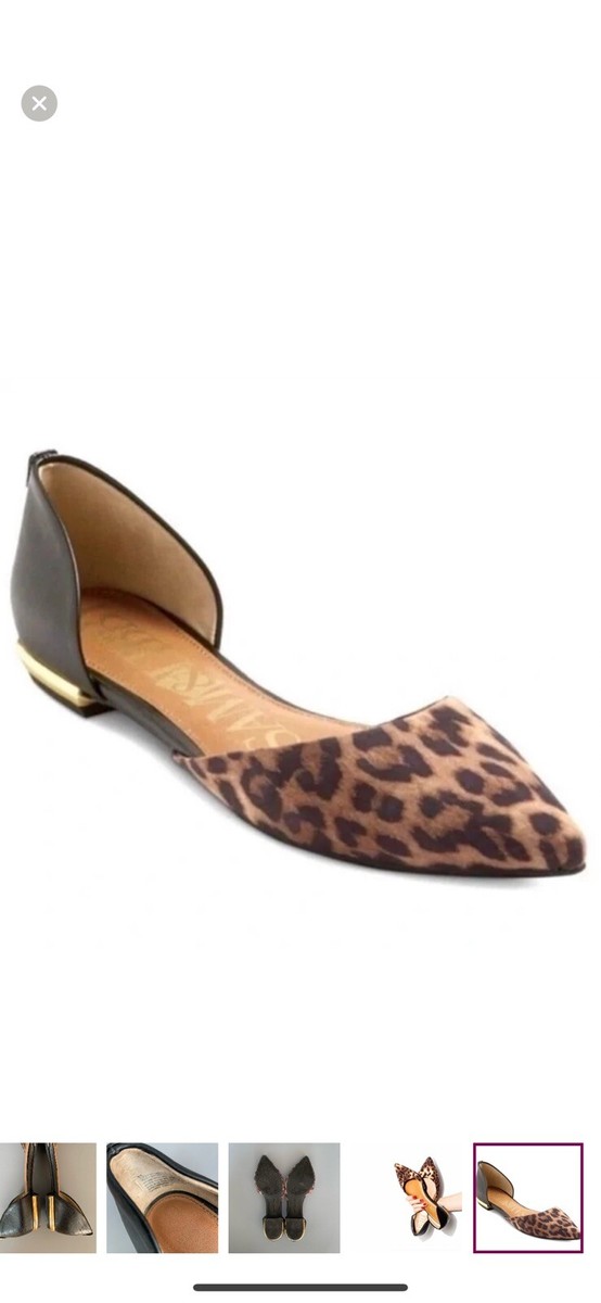 Sam & Libby Heidi D'Orsay Flats 6.5 WOMENS Cheetah Leopard Print