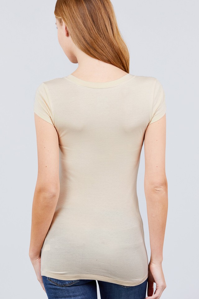 Cute Success Print Short Sleeve Round Neck Grey 100% Cotton T-Shirt for Women