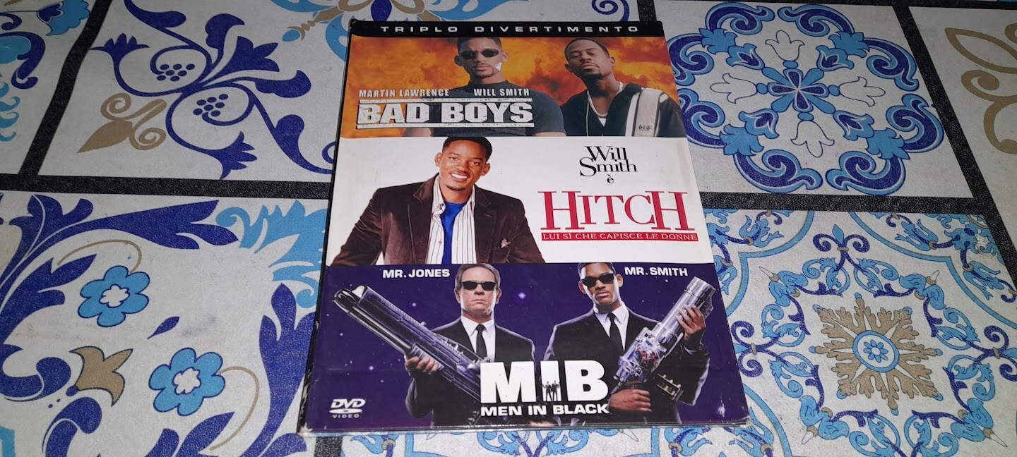 BOX+3 DVD di WILL SMITH 1) BAD BOYS/2) HITCH/3) MIB MEN IN BLACK  audio Italiano