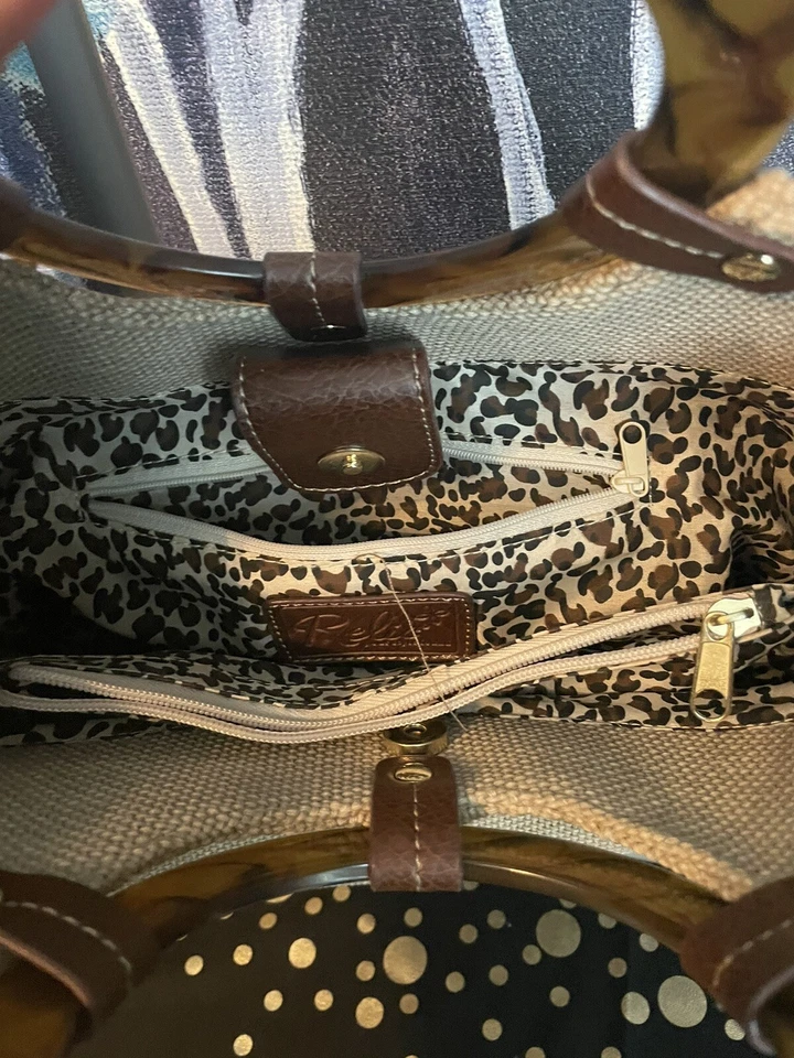 Reliquia Bolso de Mano Cartera Tostado con Asa Redonda Lucite Foto 4 de 4