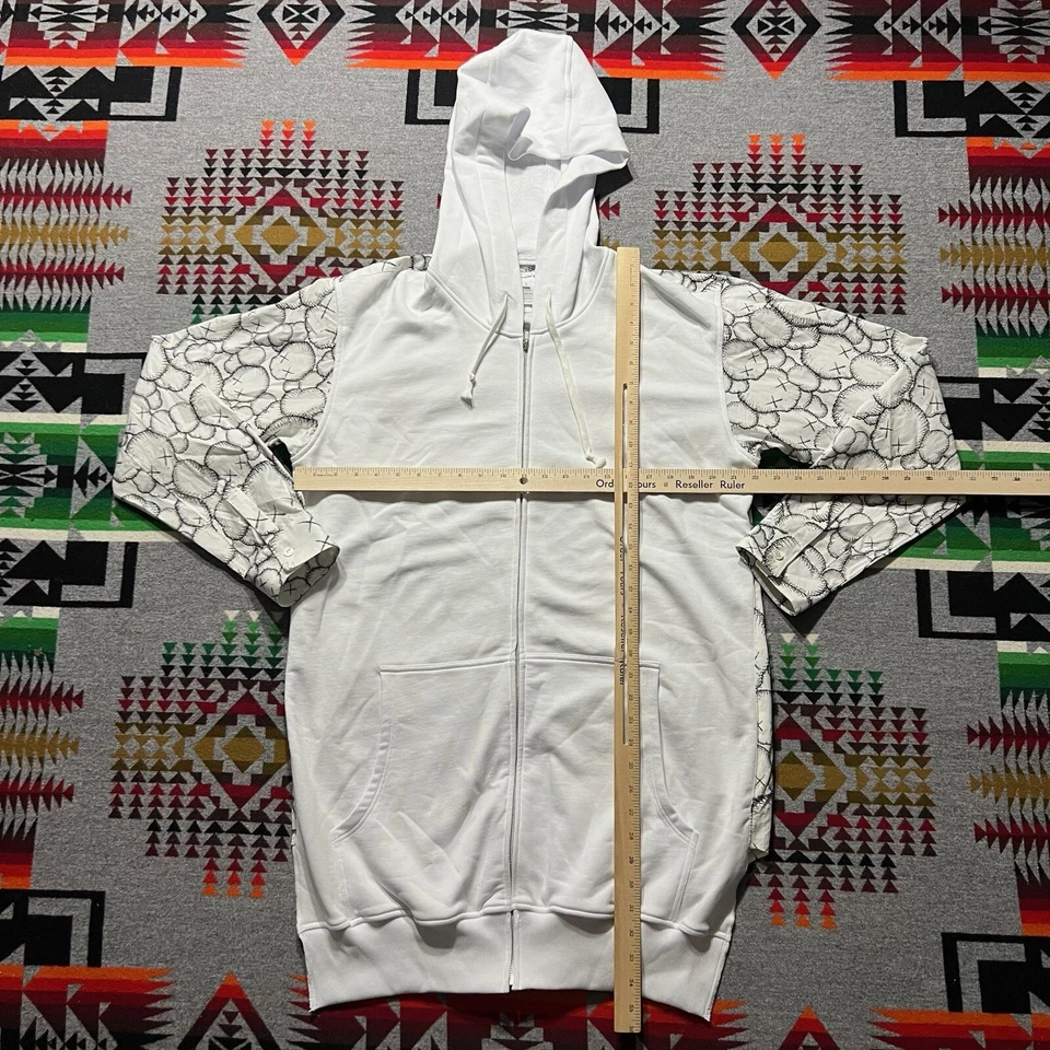 COMME des GARCONS SHIRT × KAWS Hoodie Full Zip Men’s Large Graphic Sleeve A4 - Image 3 of 4