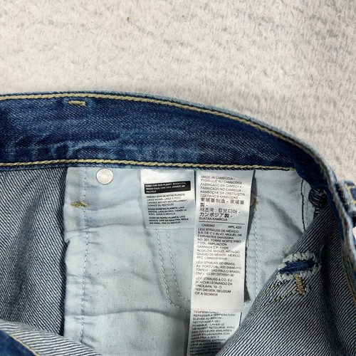 Jeans Levi's Low Pro gamba dritta donna 26 (29x30) DIFETTI* denim blu vita alta - Foto 7 di 16