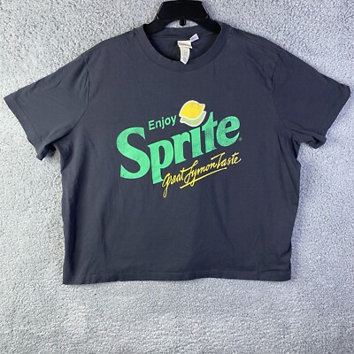 H&M T-Shirt Womens Green Enjoy Sprite Coca Cola Size XL Short - Main Image