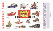 WACKY RACES FAN CLUB MEMBERSHIP CARD - VINTAGE REMIX