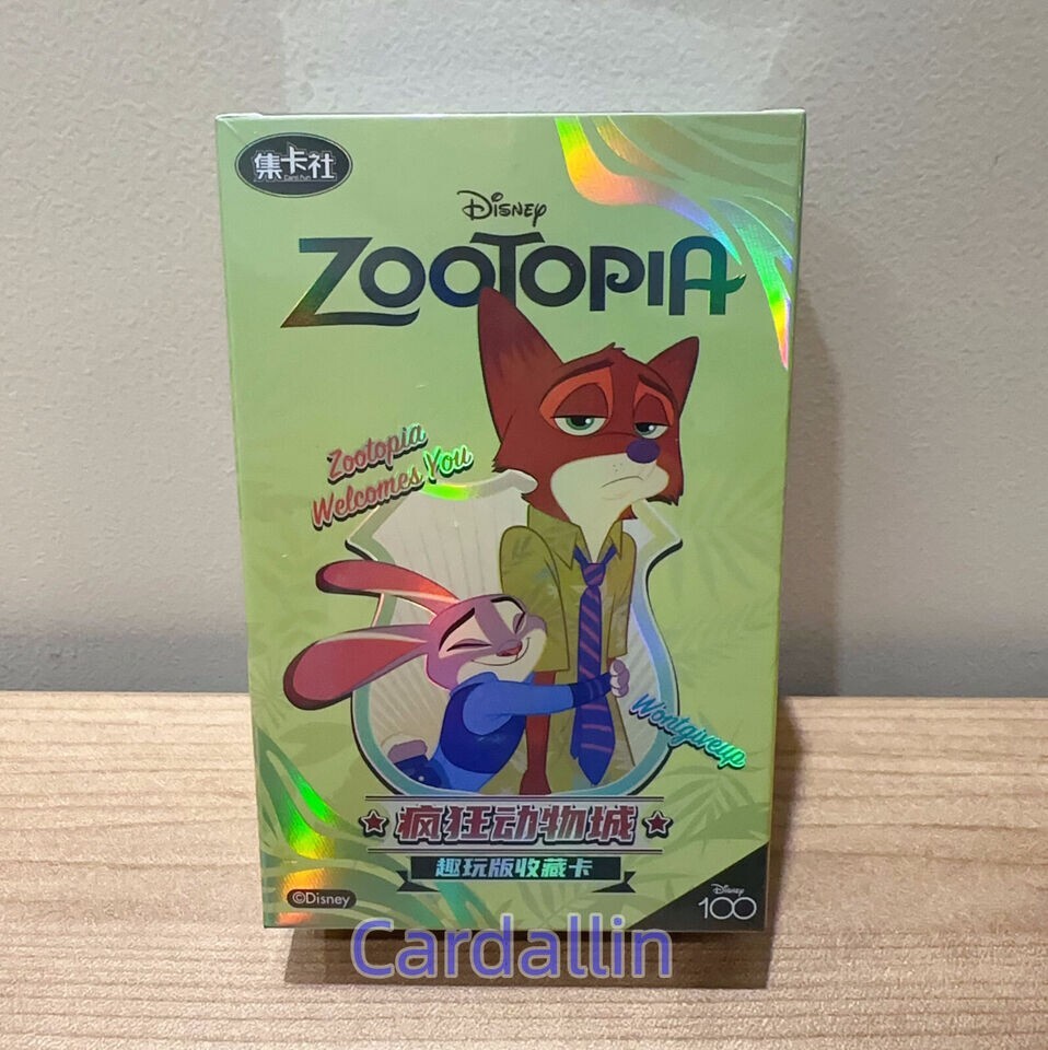 Disney Zootopia Collectable Cards✕4個 Disney Cardfun Zootopia Fun Edition Box of 10 Boosters 4 Car
