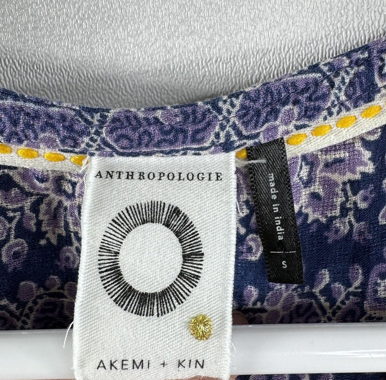 Anthropologie By Akemi + Kin Multicolor Button Down Peasant Top Women’s S Boho image 8