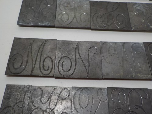 FONT LETTER MONOGRAM SCRIPT NUMBER LETTER PLATES  FOR ENGRAVER ENGRAVING #3 - Picture 8 of 12