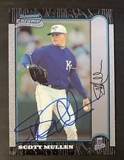 1999 Bowman Chrome #302 Scott Mullen Kansas City Royals Signed Card Autographed