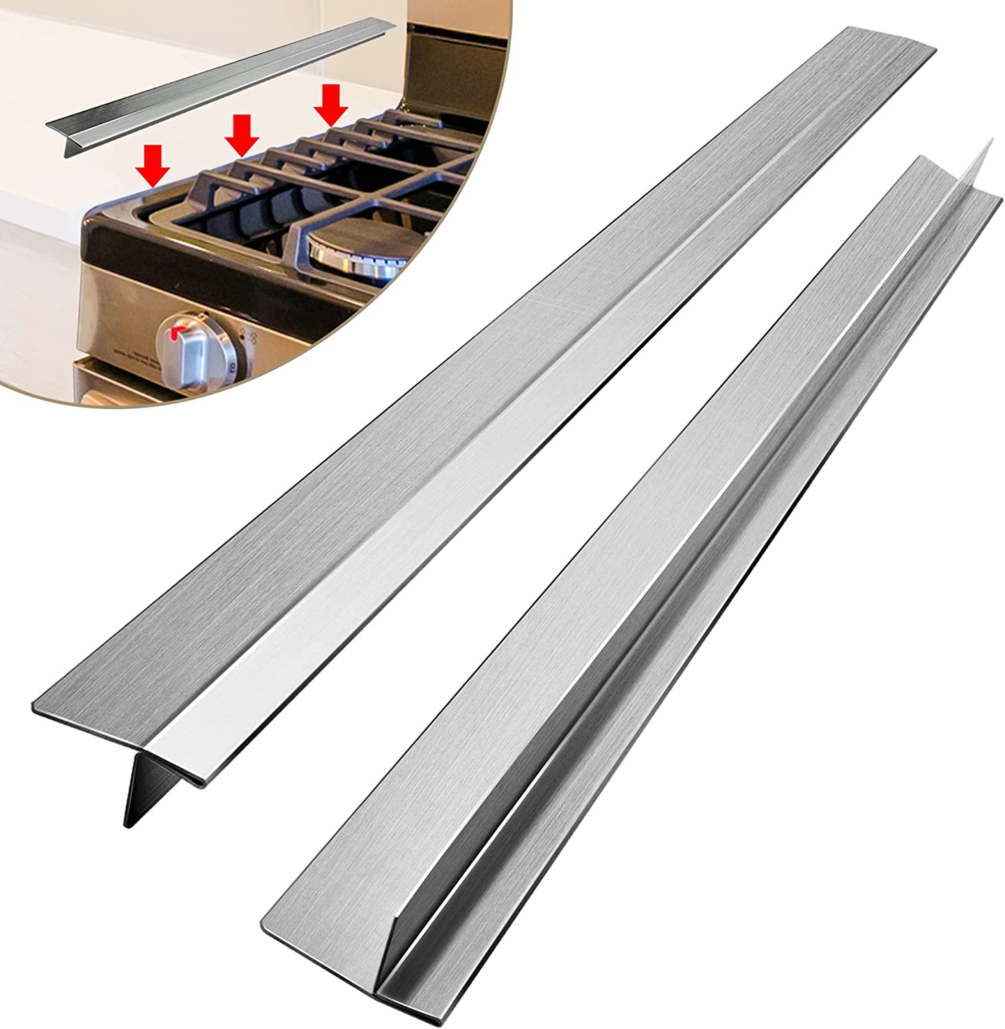 Stove Counter Gap Cover, Stainless Steel Stove Gap Covers, Oven Gap