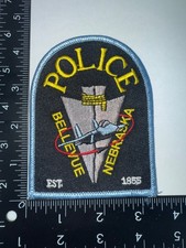 Bellevue Nebraska NE Police Shoulder Patch Obsolete Fighter Jet Arrowhead