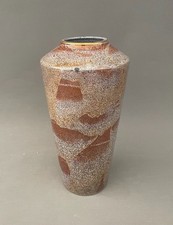 Vase en faïence mouchetée West Germany, Marron, Cuivré, Céramique, XXe