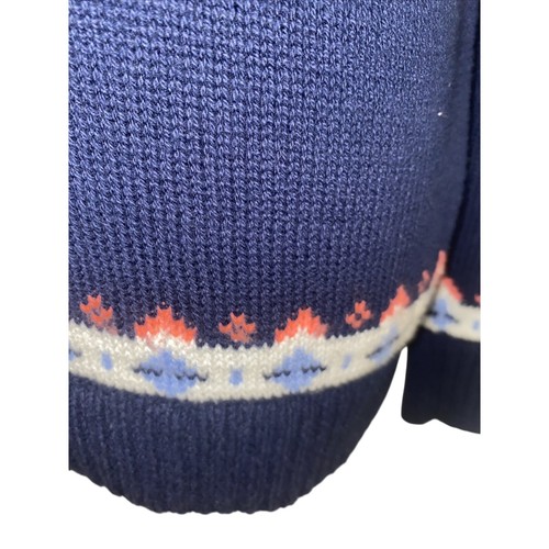 J. Crew Fair Isle Strickpullover mit Rundhalsausschnitt Damen klein blau Wollmischung - Bild 2 von 6