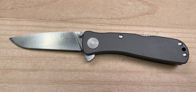 SOG Twitch II A/O Flipper 2.65'' Plain Blade Folding Pocket Knife Aluminum Handle