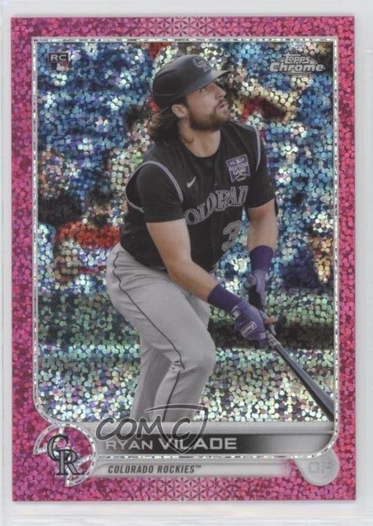 2022 Topps Chrome Magenta Speckle Refractor 300/350 Ryan Vilade #85 6m1