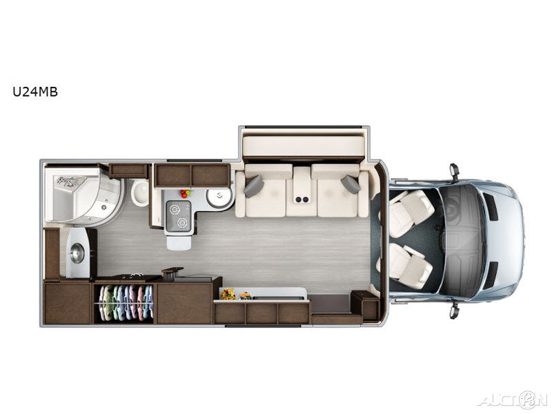 Floor Plan 2019 Unity Murphy Bed Leisure Travel Van Unity Murphy