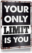 Gym Motivational Tin Metal Signs Home D cor 8x12 Workout Room Fitness Room, Insp