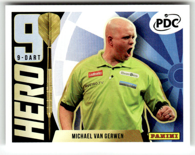 Panini 2025/26 PDC World Darts Sticker No. 170 Michael Van Gerwen 9-Dart Hero