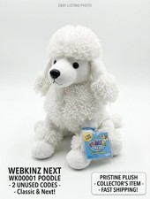 Ganz 2025 Webkinz Next White Poodle NEW WK00027 Dual 2 Adoption Codes Gen3 "W"