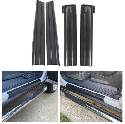 ECOTRIC Rocker Panel Guard Compatible with 1999-2007 Chevy Small, Black 