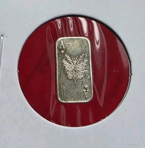 Ace Of Diamonds - 1 Gram .999 Fine Pure Solid SILVER Bullion Mini Bar Coin Ingot