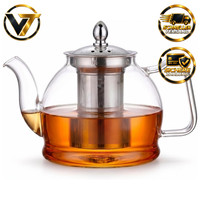 Teekanne Glas 1200Ml HitzebestäNdig Mit Herausnehmbarem Teesieb FüR Tee
