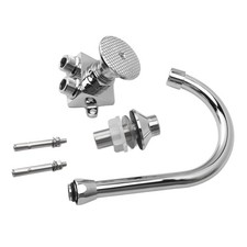 Foot Pedal Faucet Hands Free Foot Valve Flexible Hose Touchless Floor Mount LW