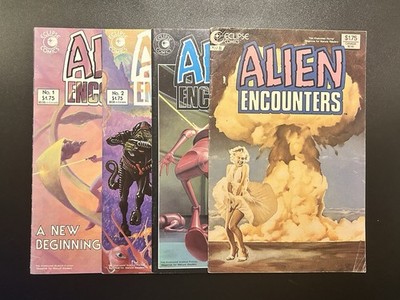 Alien Encounters #1, 2, 4 & 8 (1985) ECLIPSE COMICS
