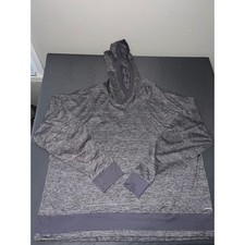 Mondetta Performance Hoodie Womens XXL Gray Excellent Crossover Neck Space Dye