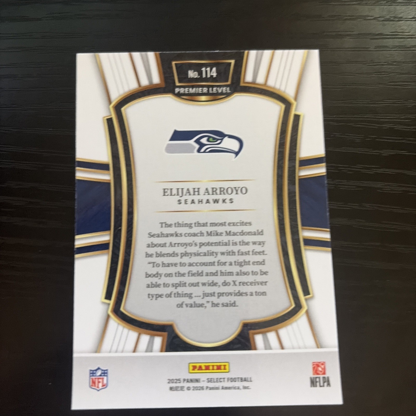 2025 Panini Select - Premier Level Elijah Arroyo #114 (RC) view 2